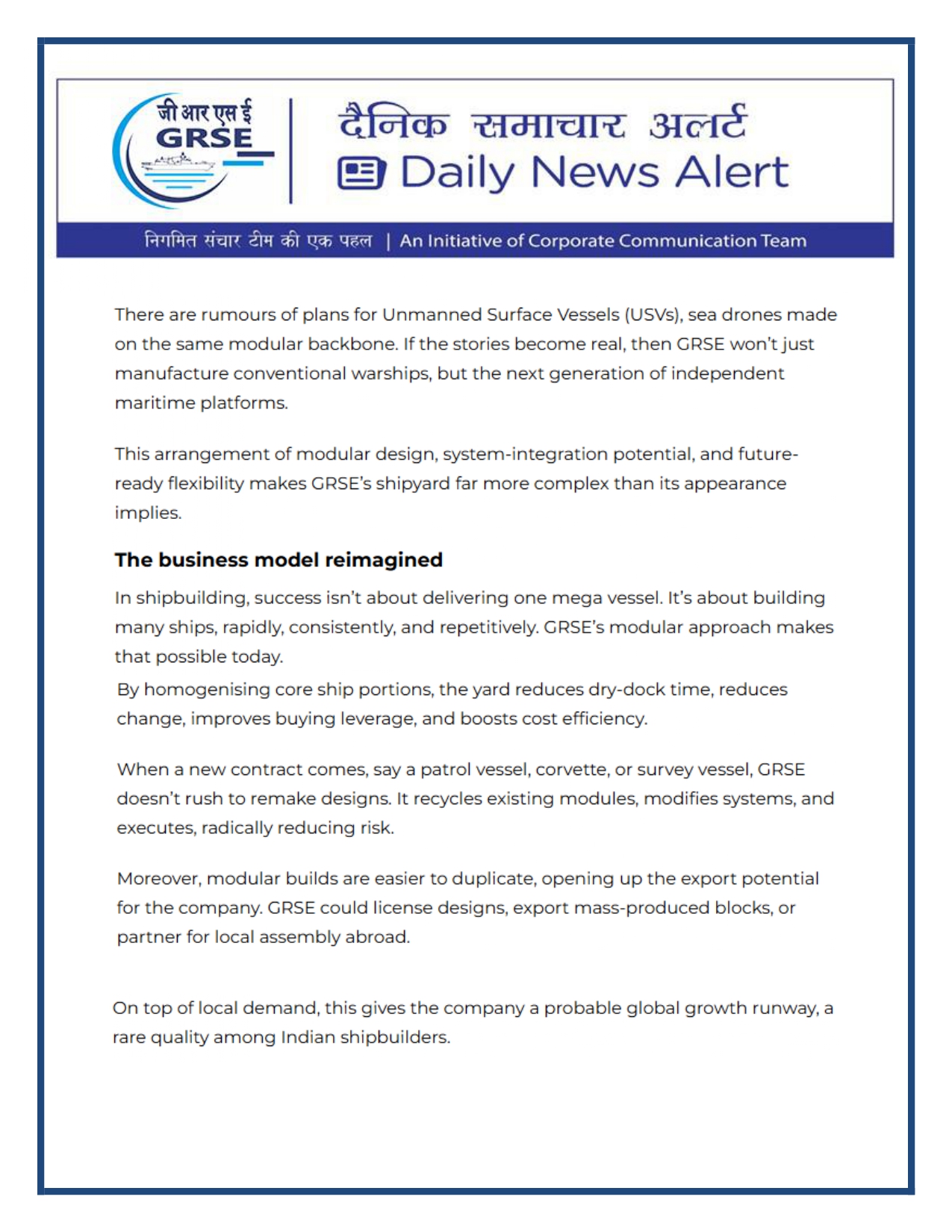  Press Coverage: 08 DEC 25: FINANCIAL EXPRESS 